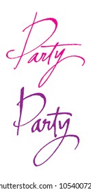 "Party" original handwritten calligraphy for your logo, website or advertisement