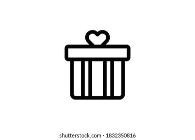 Party Outline Icon - Gift Box
