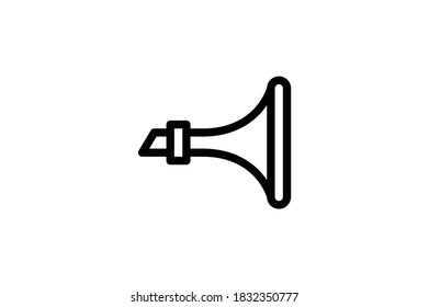Party Outline Icon - Trumpet