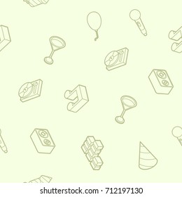 Party outline isometric pattern