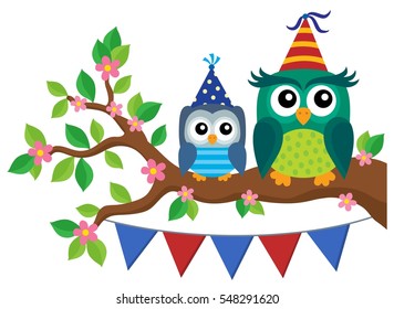 Party owls theme image 4 - eps10 vector illustration.