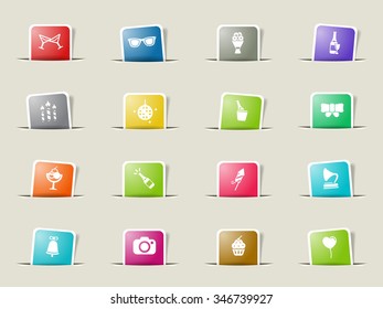 Party paper icons for web