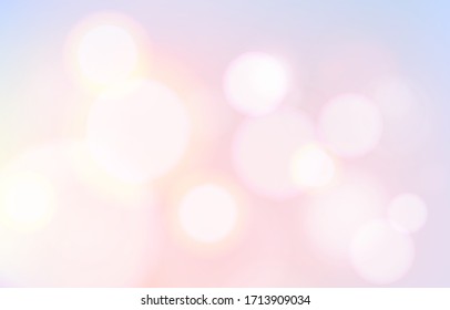 Party pastel lovely bubble bokeh background. Soft blur light effect wallpaper. Abstract background bokeh blurred. Shiny bokeh light. Vector illustration.