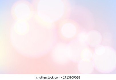 Party pastel lovely small bubble bokeh background. Soft blur light effect wallpaper. Abstract background bokeh blurred. Shiny bokeh light. Vector illustration.