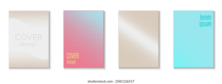 Party Pattern Set. Color Art With Memphis Elements. Linear Frame With Geometric Design. Book Flyer. Minimalist Line Template. Geometric Halftone Poster. Trendy Party Pattern