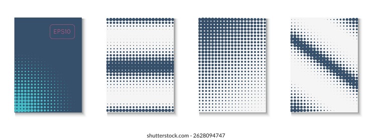 Party Pattern Set. Summer Art In Minimal Design. Linear Frame With Geometric Design. Dot Flyer. Minimalist Halftone Cover. Geometric Book Poster. Trendy Party Pattern