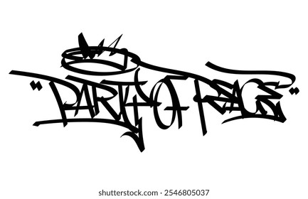 PARTY OF PEACE graffiti tag style design