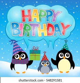 Party penguin theme image 5 - eps10 vector illustration.