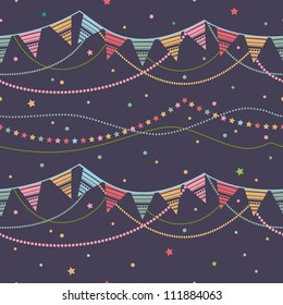 party pennant bunting. party seamless background