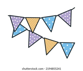 party pennants icon on white background