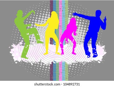 Party People Background - Dancing Young People