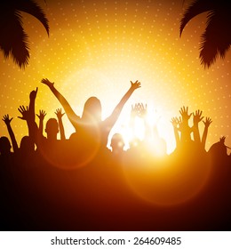 Party People | Beach Party Vector Background | EPS10 Editable Design