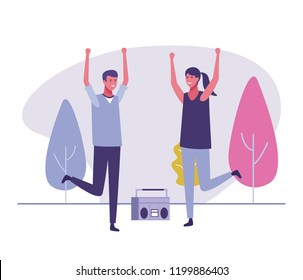 party people dancing