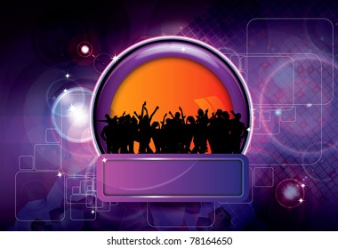 Party People Dancing - vector illustration