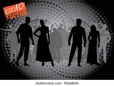 Party People Vector Background