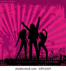 Party Peoples, audience cheering success vector background 2