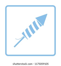 Party petard  icon. Blue frame design. Vector illustration.