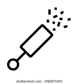 Party Petard Icon. Editable Bold Outline Design. Vector Illustration.