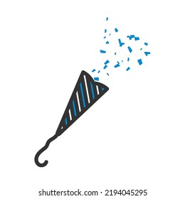 Party Petard Icon. Editable Bold Outline With Color Fill Design. Vector Illustration.