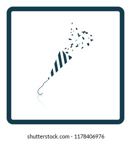 Party petard  icon. Shadow reflection design. Vector illustration.