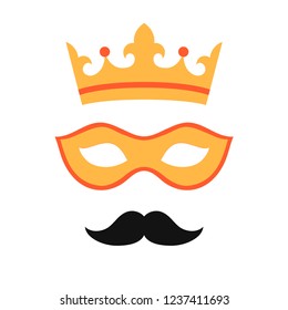 Party photo booth props vector