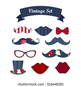 Party Photo Props. Includes Lips , Glasses, mustaches