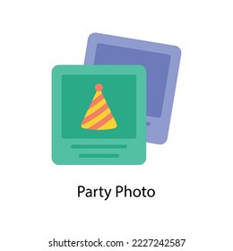 Party Photo vector Flat  Icons. Simple stock illustration