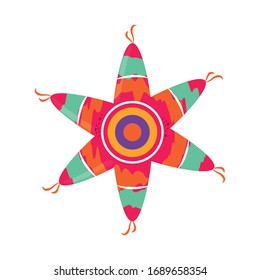 party pinata decoration. Cinco de Mayo mexican celebration vector illustration flat style icon.