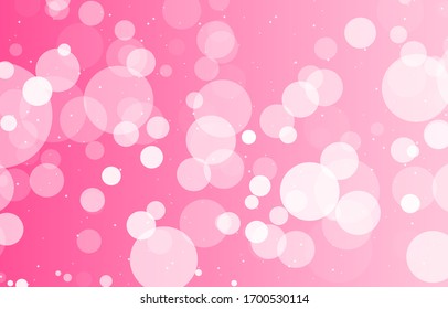 Antecedentes del bokeh de Party Pink. Papel tapiz de efecto luminoso suave. Borrador del fondo abstracto. Brillante efecto de luz bokeh. Ilustración vectorial.