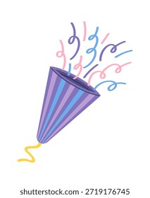 Elemento de diseño de estallido de popper de fiesta