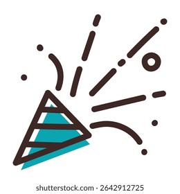 Explosão de confete. Ilustração vetorial