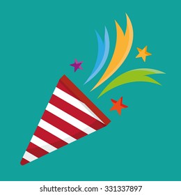 Party popper flat icon