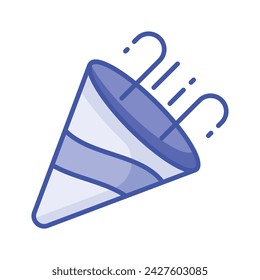 Party popper icon design isolated on white background
