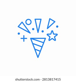 party popper icon sign vector