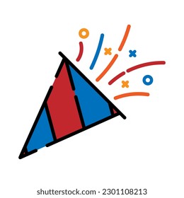 Party-Popper-Symbol, Vektorgrafik