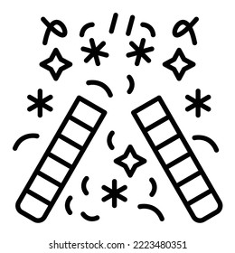 Party Popper Symbol Vektorbild. Kann auch für Web-Apps, mobile Apps und Printmedien verwendet werden.