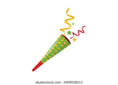 Party Popper New Year Sticker Design
