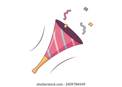 Party Popper New Year Sticker Design