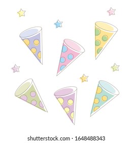 Party Popper set -Outlined frames-