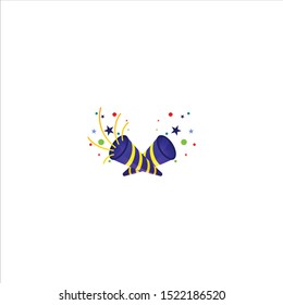 A party popper vector illustration isolated on white background