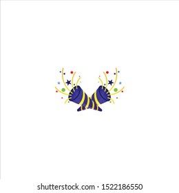 A party popper vector illustration isolated on white background