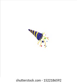 A party popper vector illustration isolated on white background