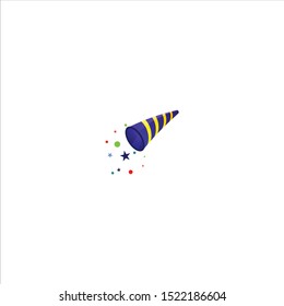 A party popper vector illustration isolated on white background