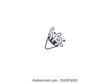 Party Popper vector isolated icon. Party Popper emoji illustration. Party Popper vector isolated emoticon