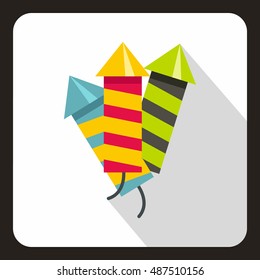 Party poppers icon in flat style on a white background vector illustration