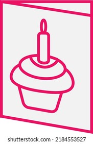 Party postcard, illustration, vector on a white background.