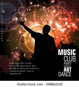 Party poster. Concert. Vector illustration