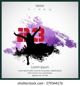 Party poster, dancing people