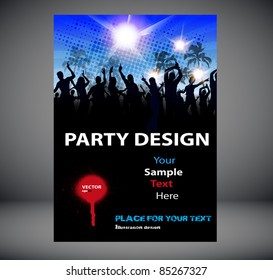 Party poster design with people