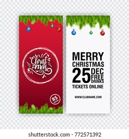 Party poster Merry Christmas holiday club invitation.